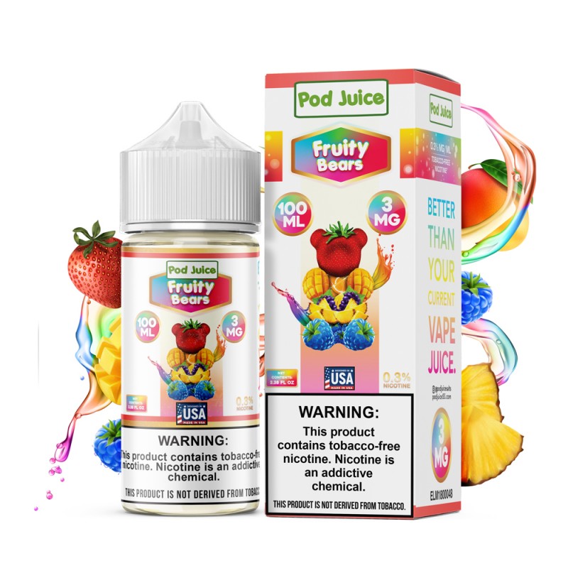 Pod Juice Synthetic Fruity Bears 100mL